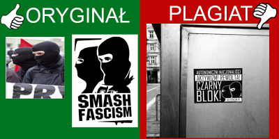 szablon vs vlepkaGrafika prezentująca dwóch aktywistów antyfaszystowskich z Czech.